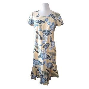 Reyn Spooner Reverse Print Dress Sz S Phil Edwards dress Hawaiian 100% Cotton